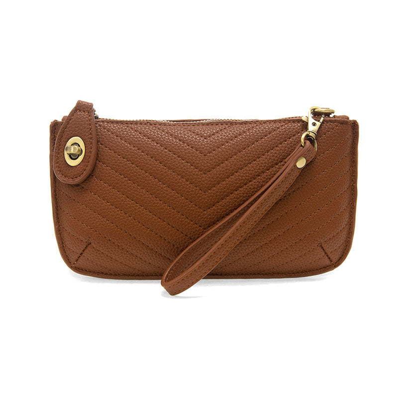 CARAMEL QUILTED CROSSBODY WRISTLET
