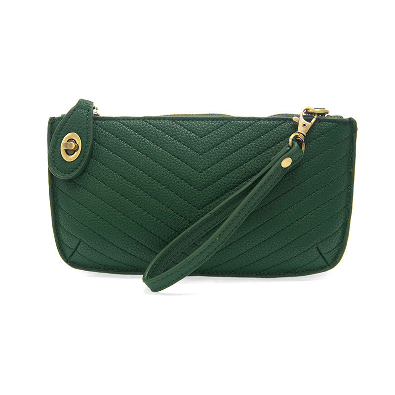 FOREST GREEN QUILTED CROSSBODY WRISTLET
