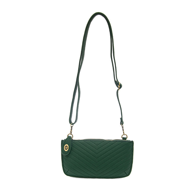 FOREST GREEN QUILTED CROSSBODY WRISTLET