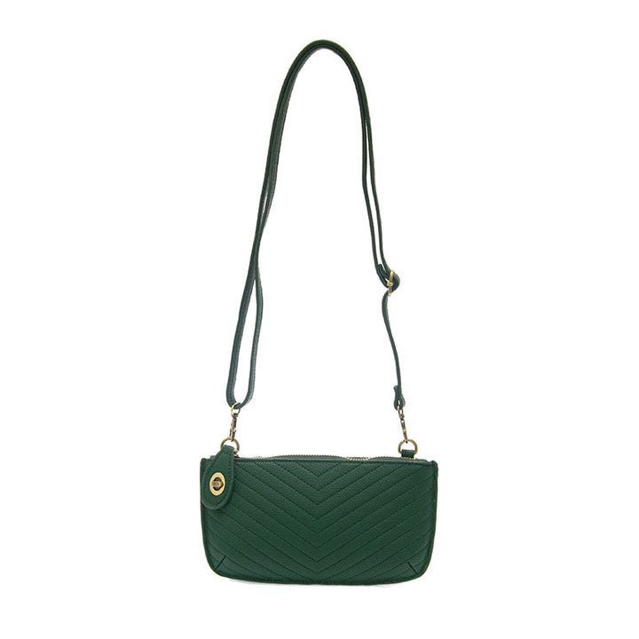 FOREST GREEN QUILTED CROSSBODY WRISTLET