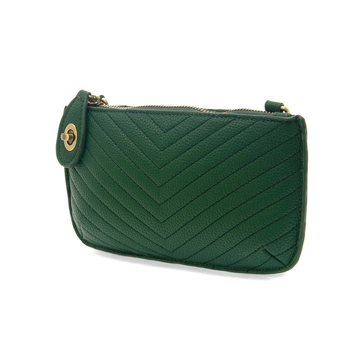 FOREST GREEN QUILTED CROSSBODY WRISTLET