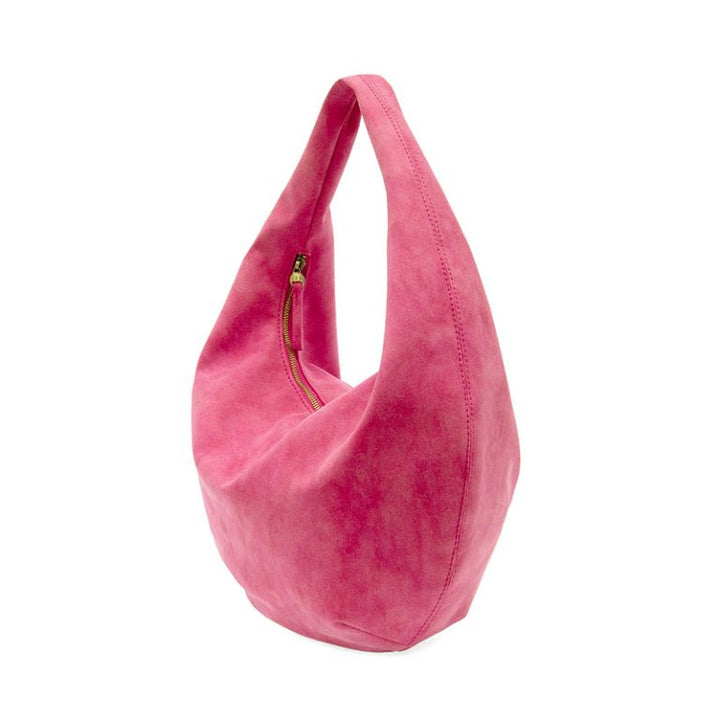 FUCHSIA BIANCA SOFT CRESCENT SHOULDER BAG