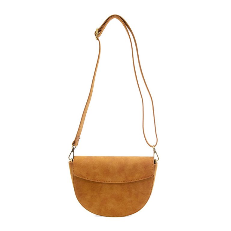 TOFFEE LUNA CRESCENT CROSSBODY WITH BRAIDED STRAP
