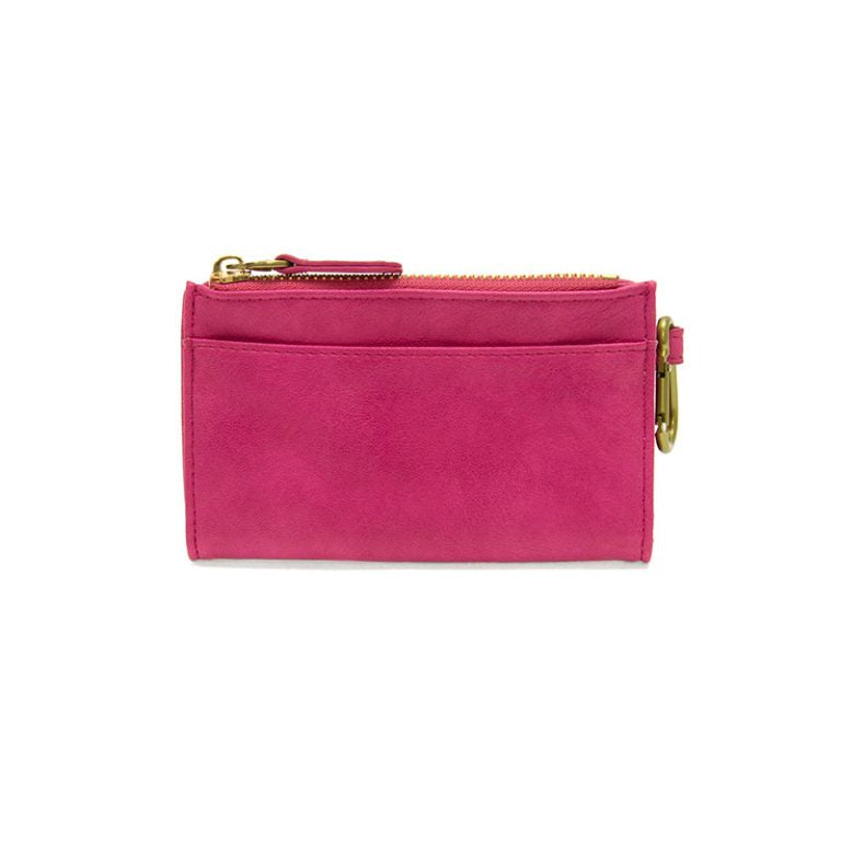 BOBBIE CERISE PINK BIFOLD WALLET WITH CARABINER