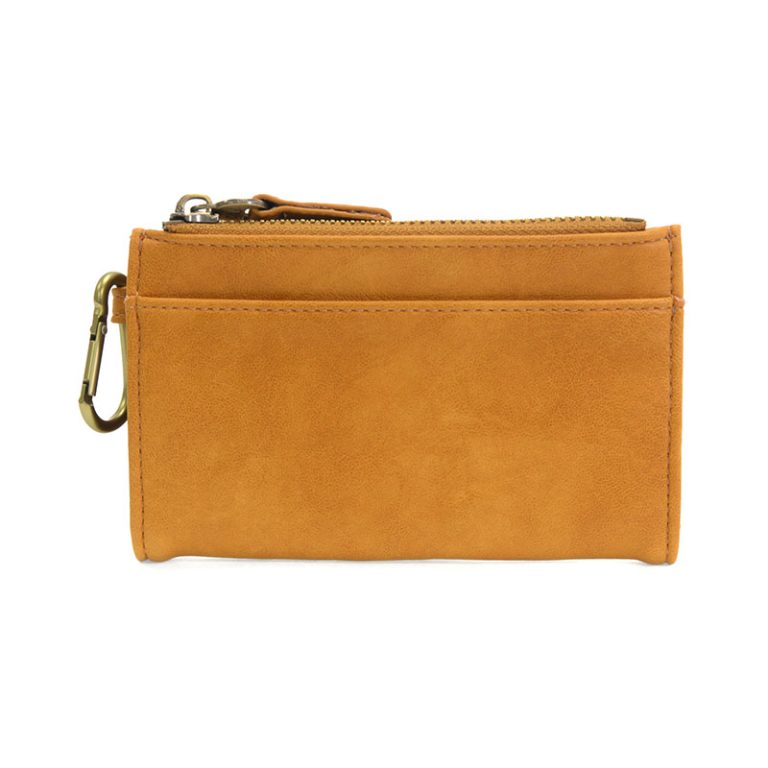 BOBBIE HONEY BIFOLD WALLET WITH CARABINER
