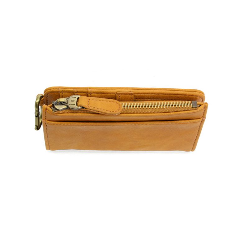 BOBBIE HONEY BIFOLD WALLET WITH CARABINER
