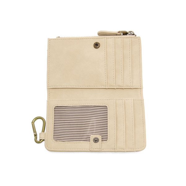 LINEN BOBBIE BIFOLD WALLET W/ CARABINER
