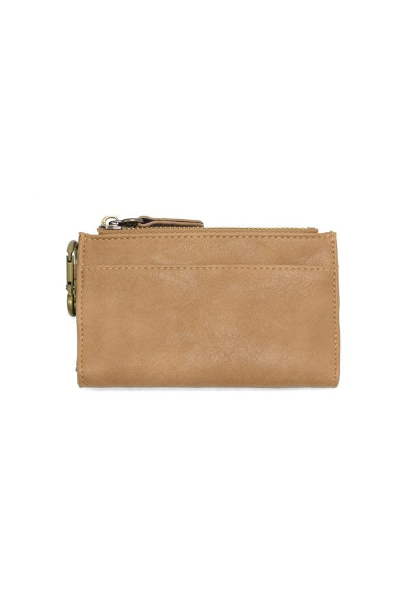 CAMEL BOBBIE BIFOLD WALLET W/ CARABINER