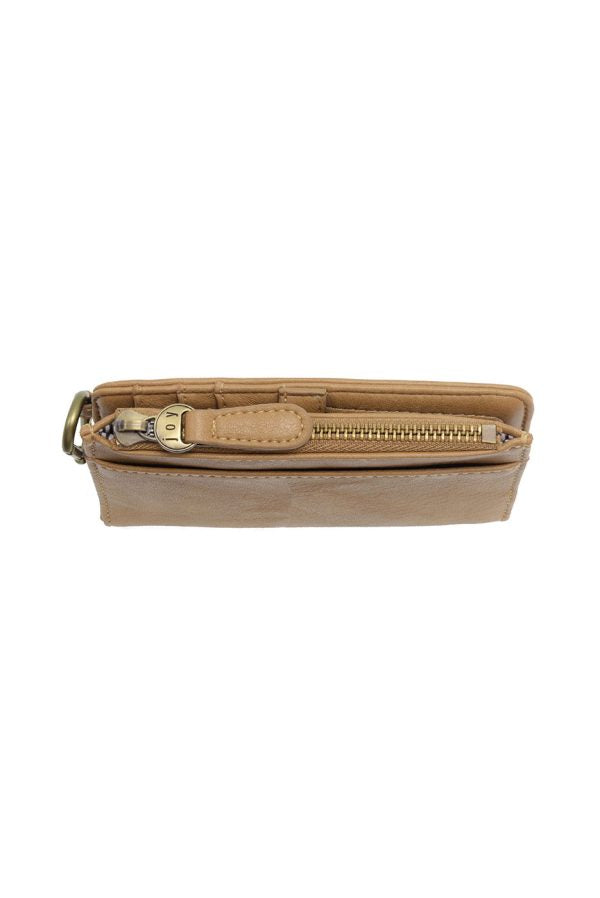 CAMEL BOBBIE BIFOLD WALLET W/ CARABINER