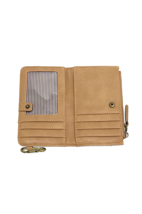 CAMEL BOBBIE BIFOLD WALLET W/ CARABINER