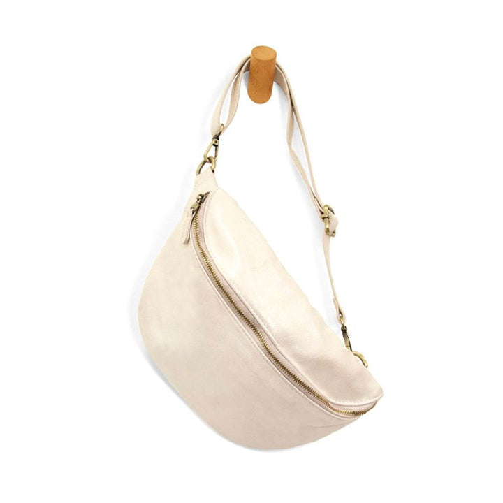 WHITE HOLOGRAPHIC TWYLA SLING/BELT BAG