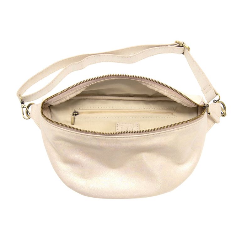 WHITE HOLOGRAPHIC TWYLA SLING/BELT BAG