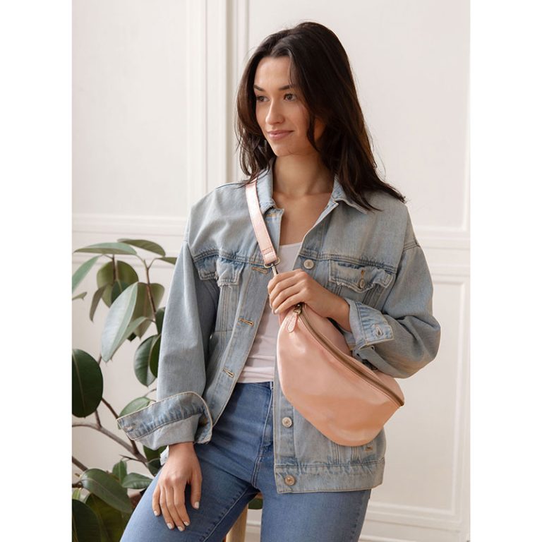PINK HOLOAGRAPHIC TWYLA SLING/BELT BAG
