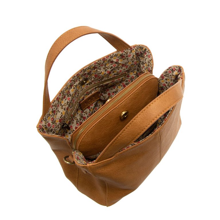 MID TAN BRANDI CONVERTIBLE CROSSBODY HABDNAB
