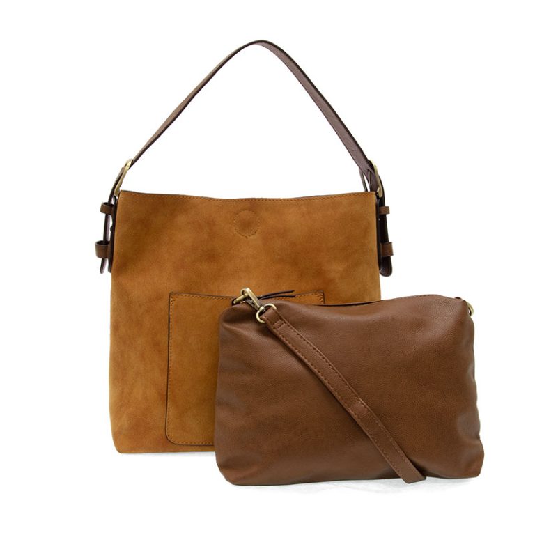 TOFFEE RICH FAUX SEUDE HOBO BAG
