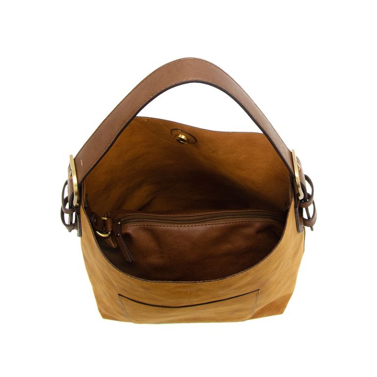 TOFFEE RICH FAUX SEUDE HOBO BAG