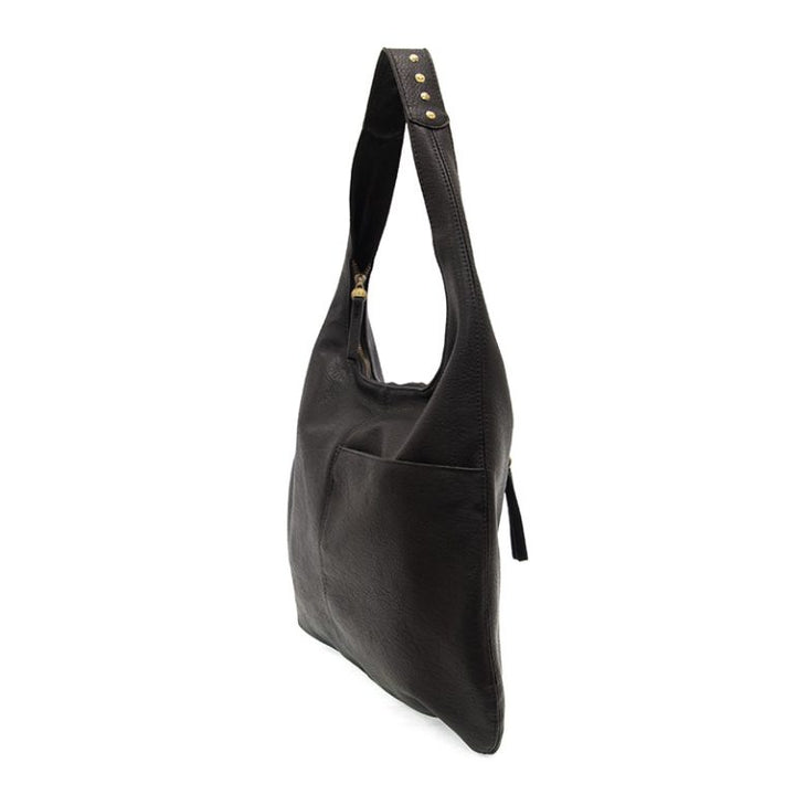 BLACK HARLEY STUDDED HOBO