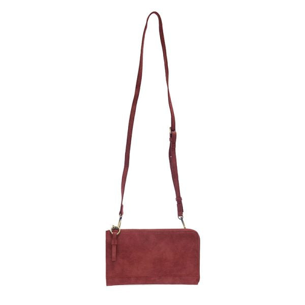 RUST KARINA FAUX SUEDE CONVERTIBLE WRISTLET & WALLET