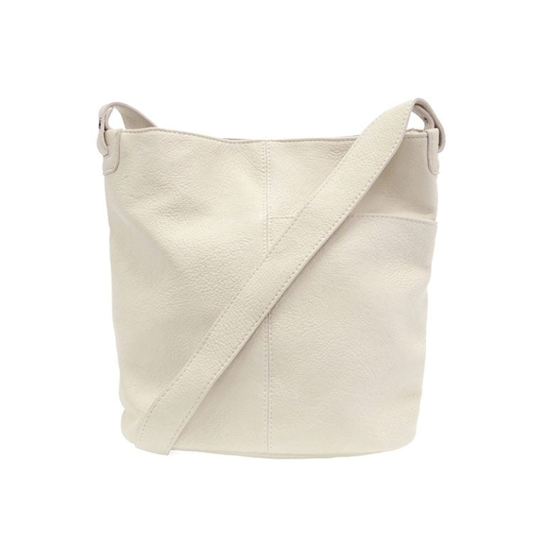 CREAM BINDI FRONT SLIP POCKET BUCKET CROSSBODY
