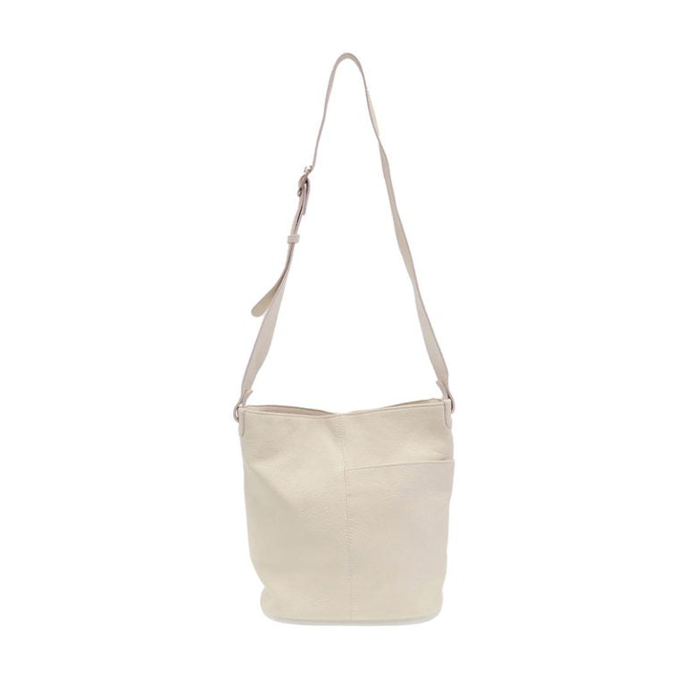 CREAM BINDI FRONT SLIP POCKET BUCKET CROSSBODY
