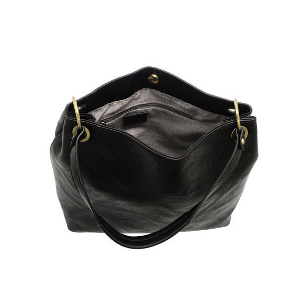BLACK JEM BUCKET SHOULDER BAG