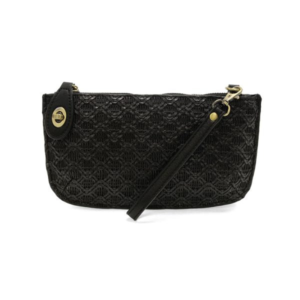 BLACK LATTICE WOVEN CROSSBODY WRISTLET