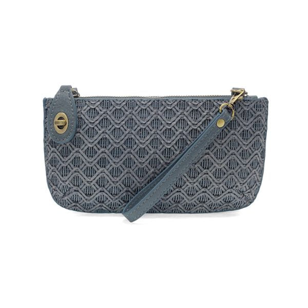 DENIM LATTICE WOVEN CROSSBODY WRISTLET
