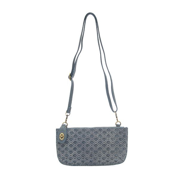 DENIM LATTICE WOVEN CROSSBODY WRISTLET