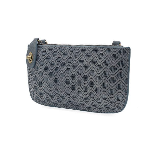 DENIM LATTICE WOVEN CROSSBODY WRISTLET