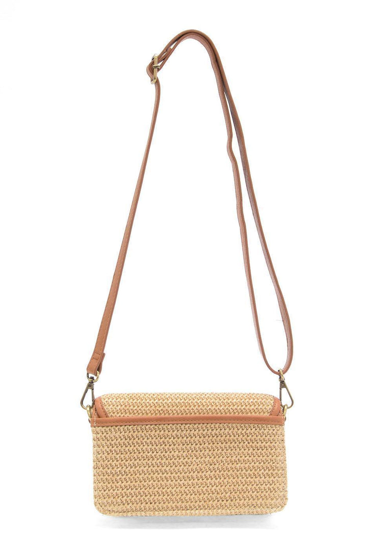 BONNIE NATURAL STRAW BAMBOO MINI TURNLOCK CROSSBODY