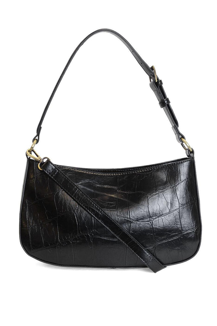 ERIN BLACK CROCK SHOULDER BAG