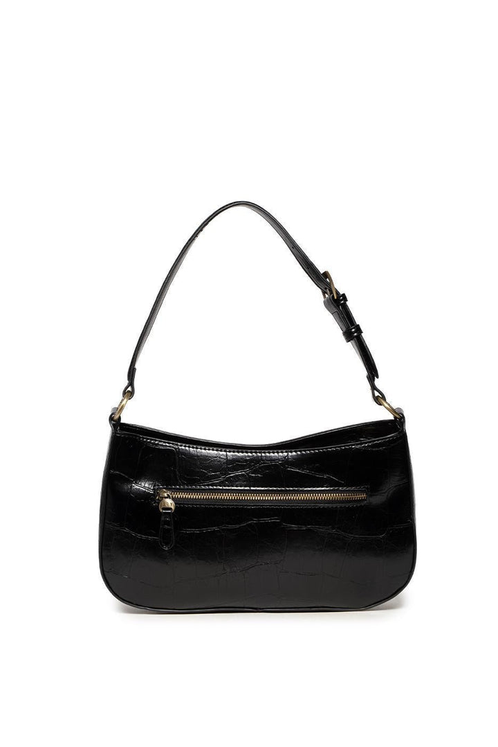 ERIN BLACK CROCK SHOULDER BAG