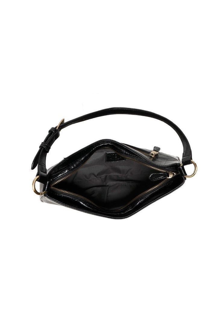 ERIN BLACK CROCK SHOULDER BAG