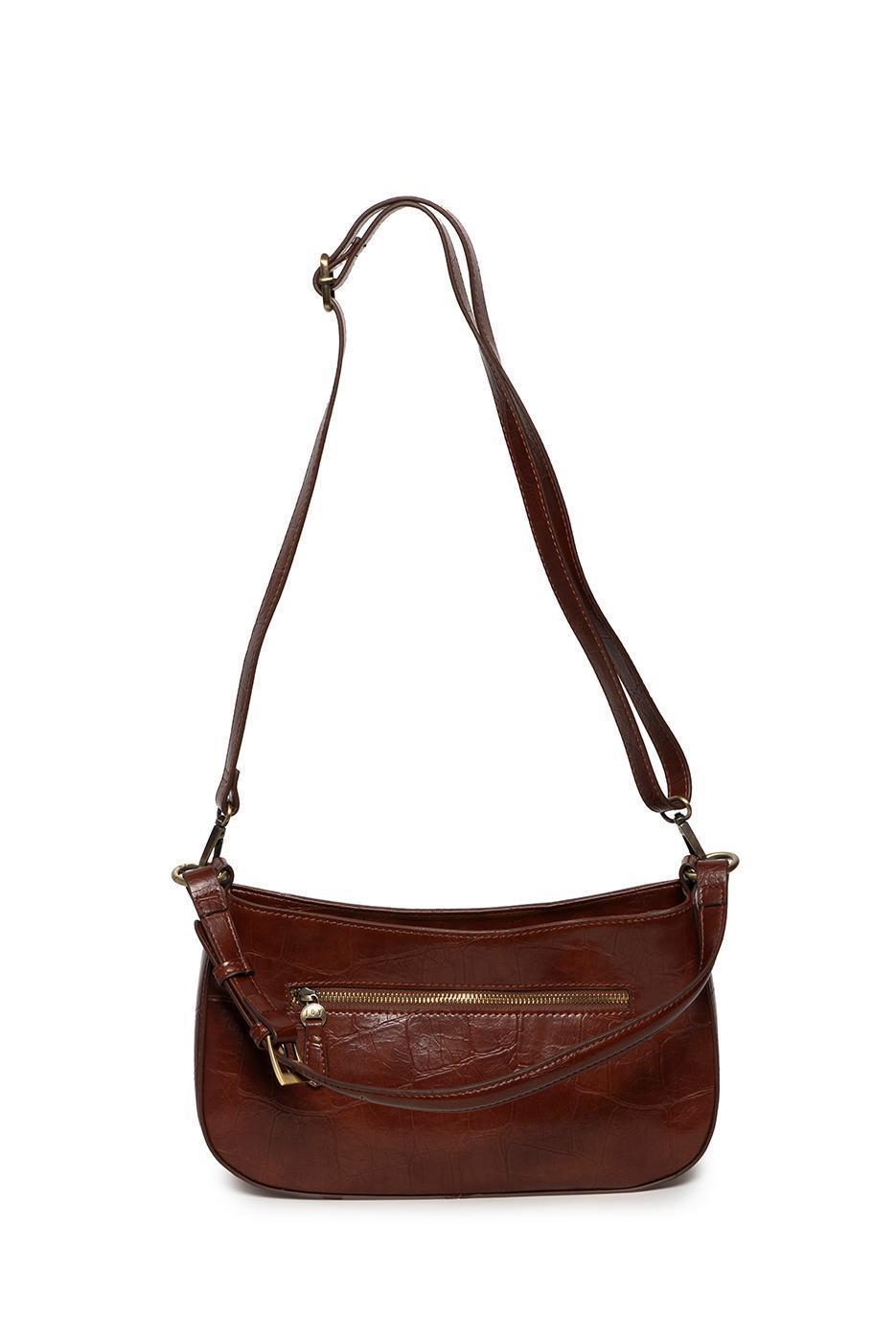 ERIN PECAN CROCK SHOULDER BAG