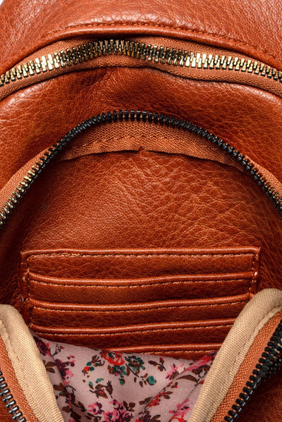 JAS COGNAC SLING CROSSBODY BAG
