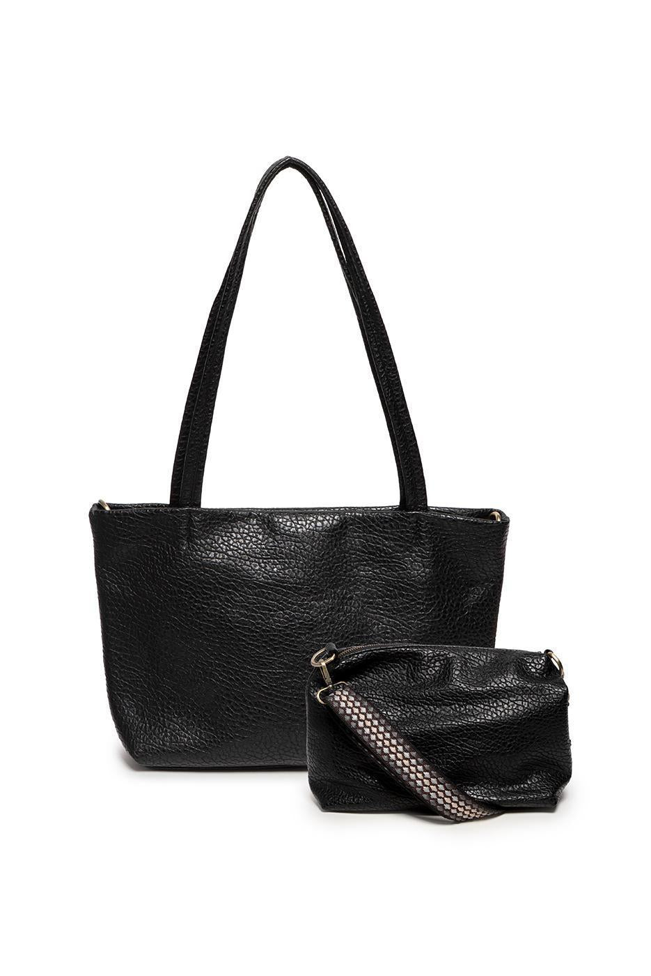 BLACK SAWYER 2 IN 1 TOTE WITH GUITAR STRAP
