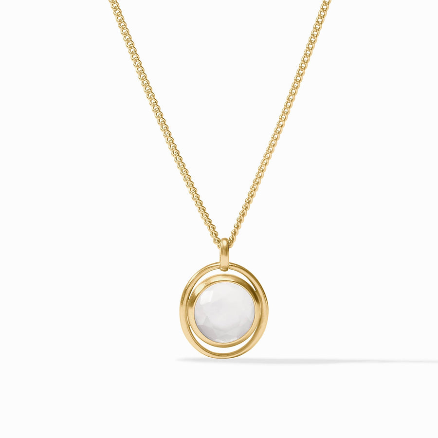 LAGUNA CLEAR IRIDESCENT SOLITAIRE NECKLACE
