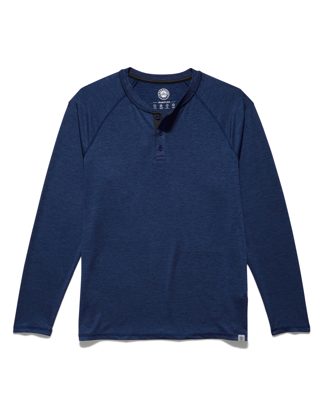 MEN'S NAVY HEATHER VICTORY PERFORMANCE HENLEY