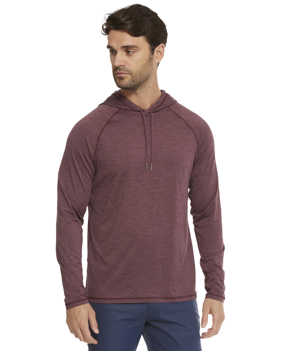 MEN'S MAROON HEATHER VICTORY PERFORMANCE HOODIE
