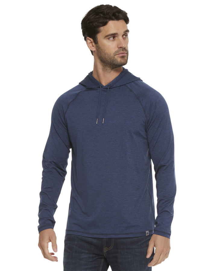 MEN'S NAVY HEATHER VICTORY PERFORMANCE HOODIE