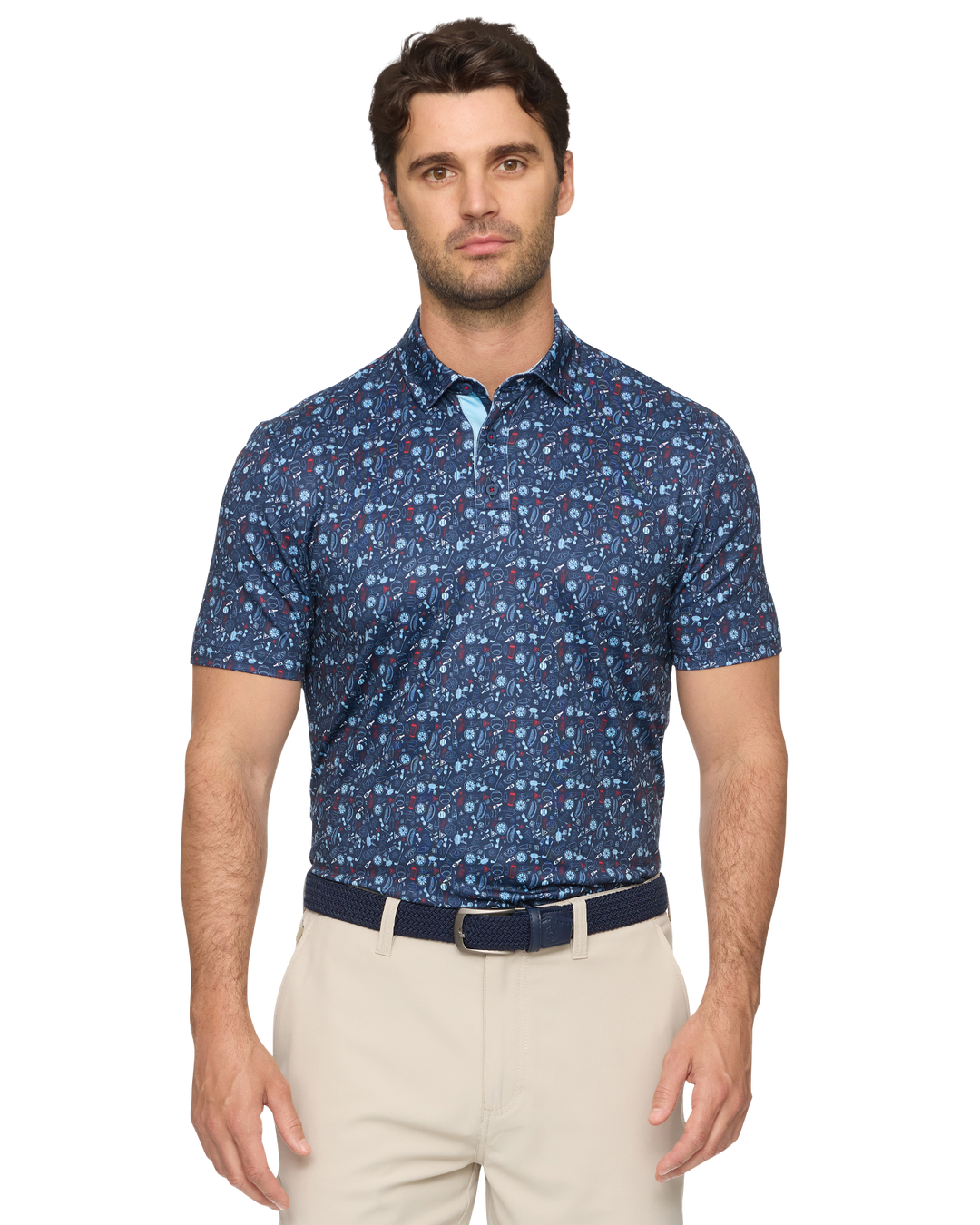 MEN'S NAVY COMBO MVP POLO