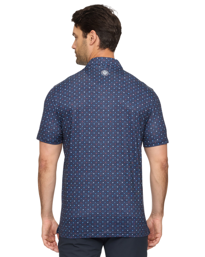 MEN'S NAVY BUXTON STAR POLO SHIRT