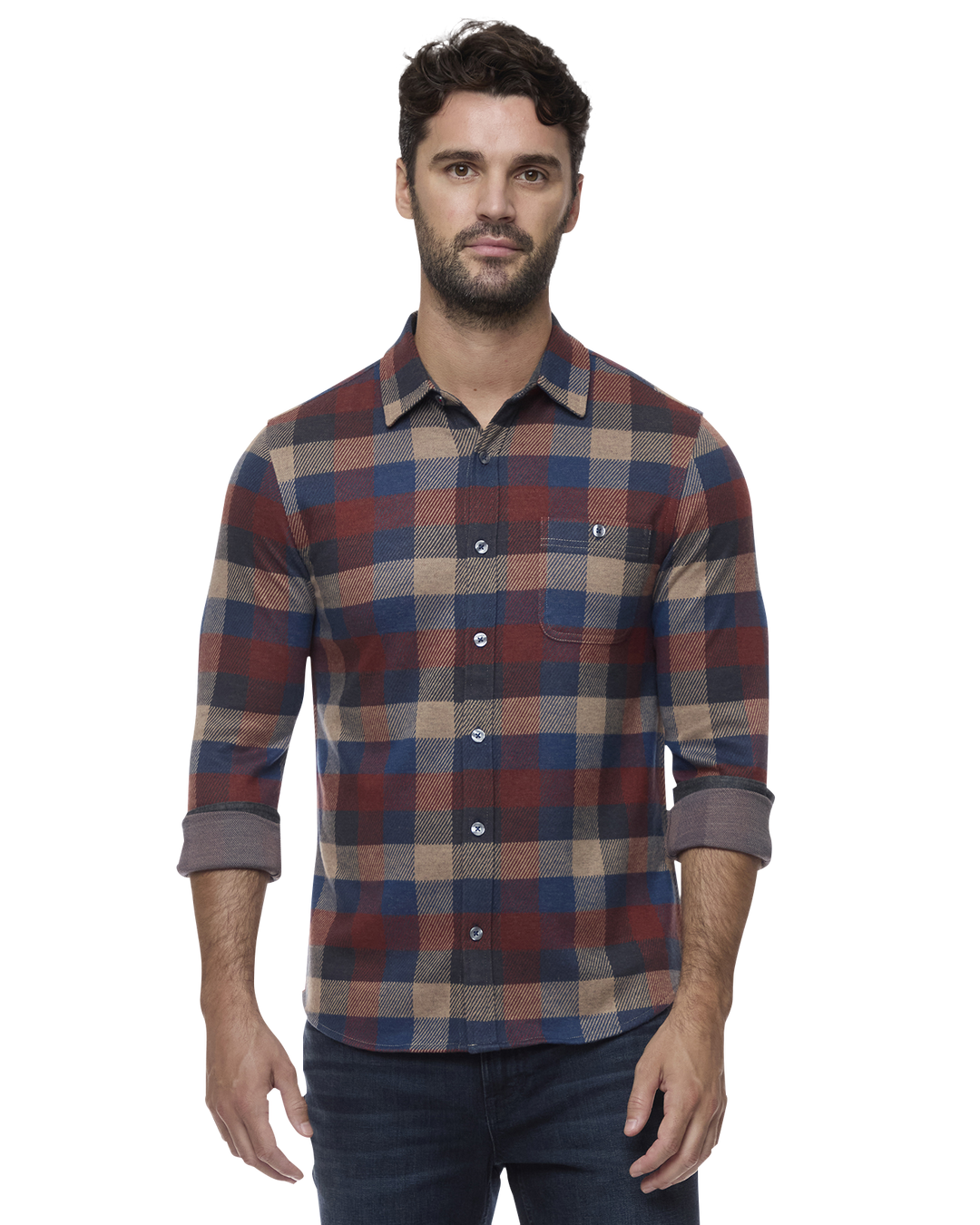 MEN'S TRUXTON RUST HERO KNIT FLANNEL SHIRT