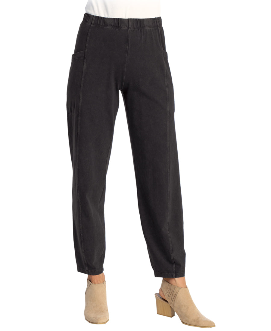 BLACK 2 POCKET KNIT PANT
