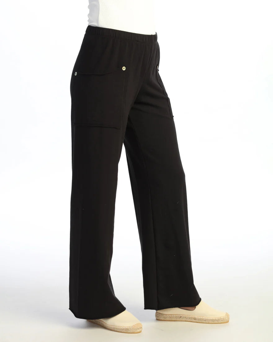 JET BLACK 2 POCKET BUTTON PANT

