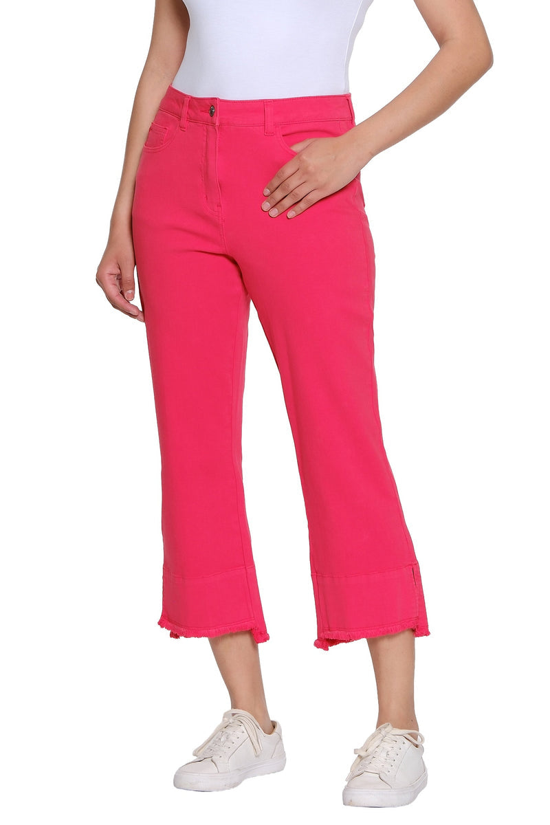 FIEREY RED 5 POCKET CROP PANT
