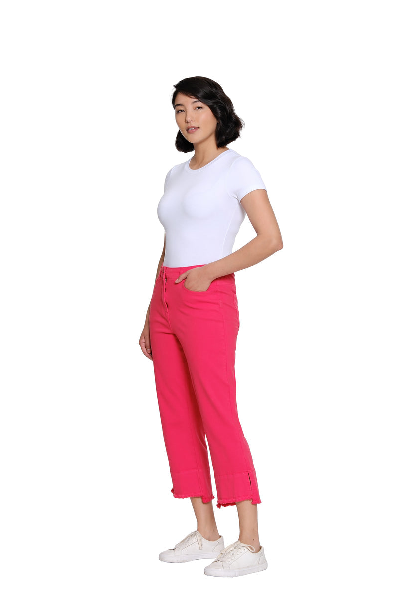 FIEREY RED 5 POCKET CROP PANT