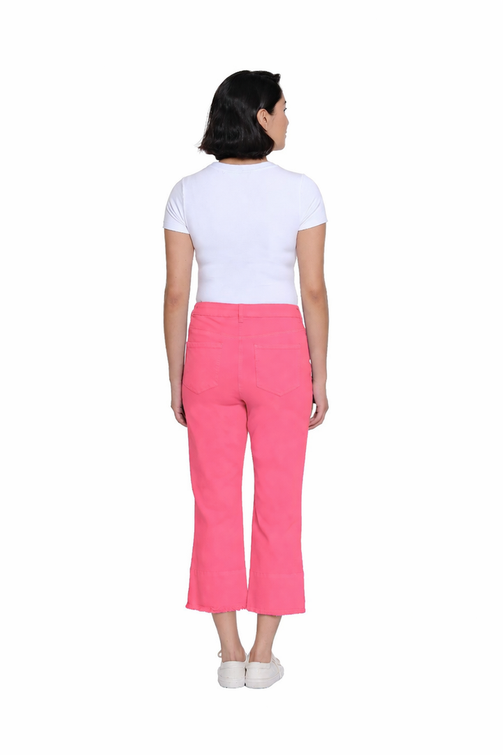 CORAL PINK 5 POCKET CROP PANTS