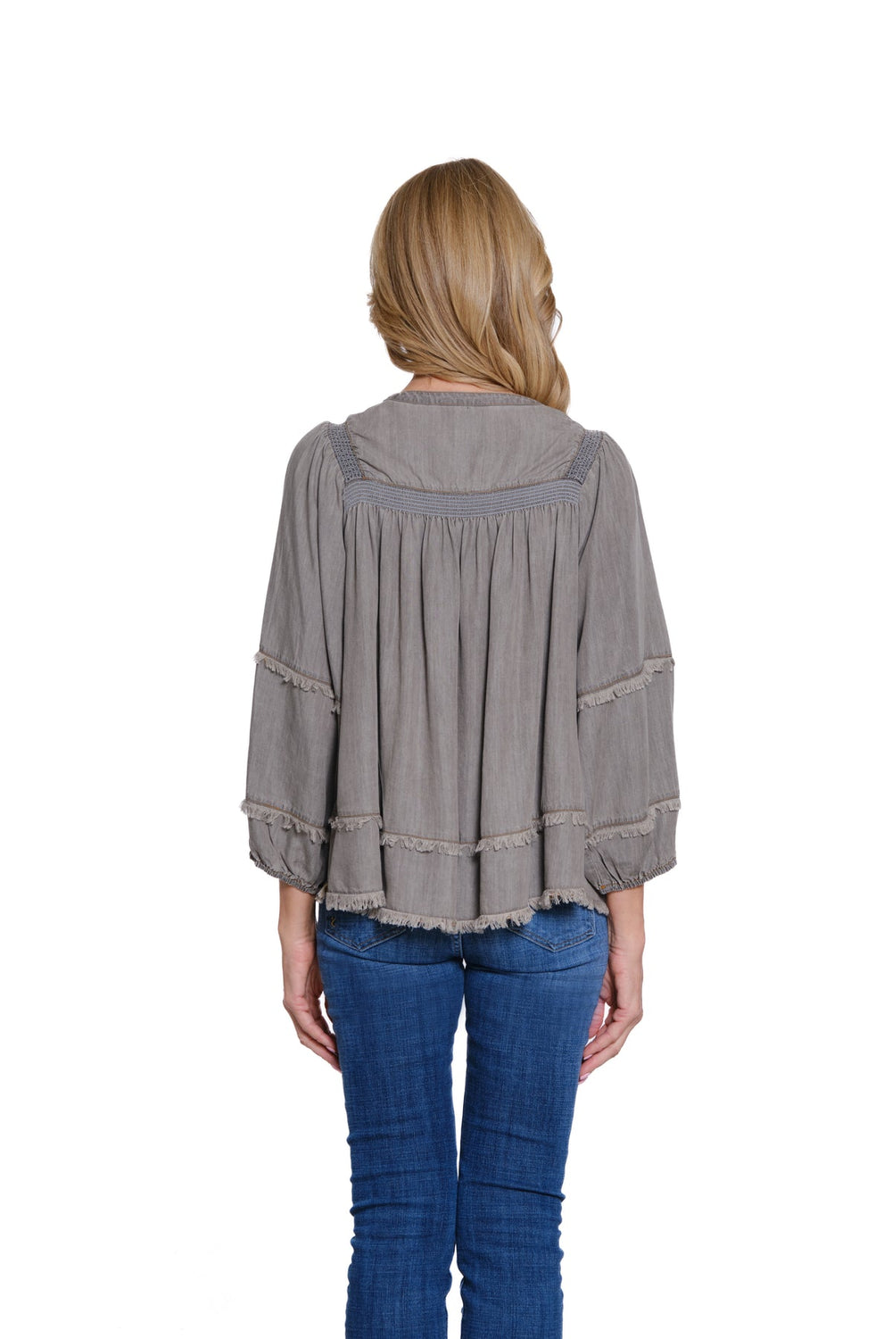 GREY SUN STONE EMBROIDERED TOP
