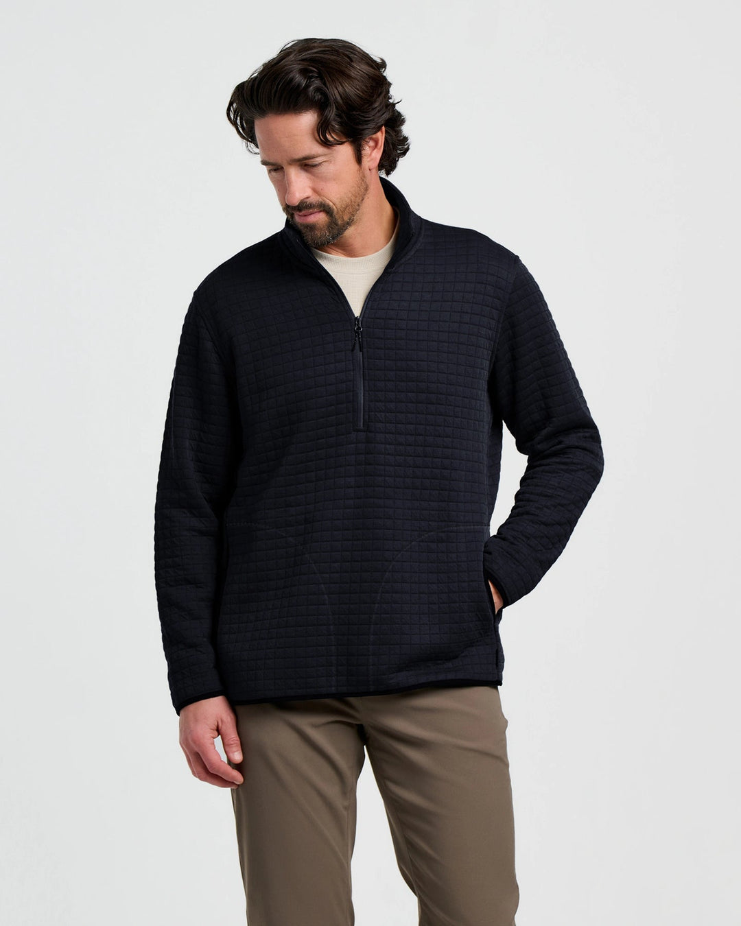 MEN'S BLACK DOWNVALLEY QUARTER ZIP